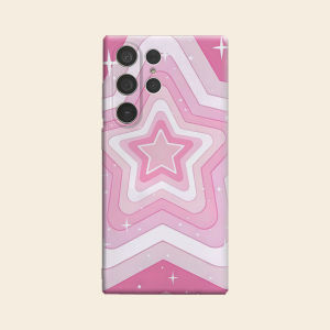 BILIBILI | Layered Pink Star Luxury Fashion Full Lens Protective Case for Samsung Galaxy S26 S25 S24 A56 A36 Plus Ultra