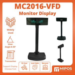 Customer Display/VFD Monitor Display/MC2016-VFD/Customer Display/ Pole Display POS VFD Display LCD MC-2016 or All POS Software (USB)