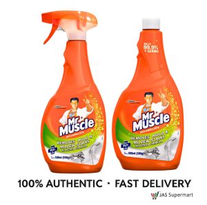Mr Muscle Mold and Mildew Remover Spray Starter and Refill 500mL Set of 2 Tile and Grout Cleaner