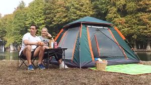 ZOOM 2-3 / 3-4 / 4-6 Person Tent Automatic Double Layer Waterproof Outdoor Indoor Camping Water Repellant