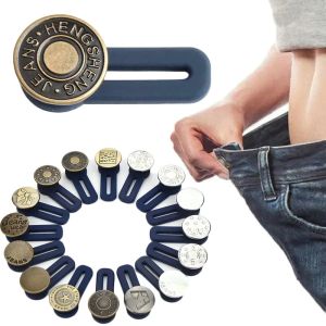 Reusable Waist Extension Buckle Nail-free Expanded Waist Button for Pants Jeans Magic Metal Button Extender