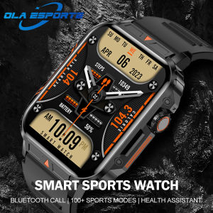 Ola Esporte Outdoor Sport Smart Watch 1.95 HD Screen Bluetooth Call Smartwatch Health Monitoring IP68 Waterproof Fitness Tracker