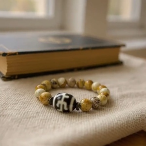 KJ1327-1332 กำไลลูกปัดหินธรรมชาติ Lucky Stone คละลาย