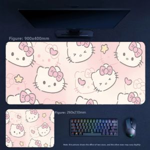 Sanrio | Fashion Trend Creative Multi-size Leather Mouse Pad Hello Kitty Series Leather Mouse Pad Student Wrist Guard Writing Desk Mat