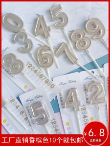 Champagne Gold Number Candles Large Birthday Candles One Year Old Moon Childrens Birthday Party Cake Decoration Plugins