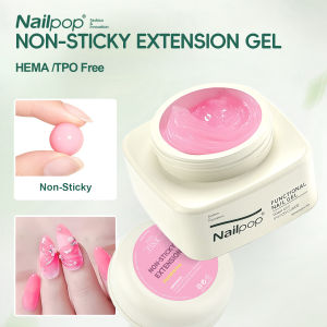 Nailpop No TPO/HEMA Non-Sticky Extension Gel for Nails Art Manicure Sculpting UV LED Curing Easy Custom Patterns to Use Art DIY