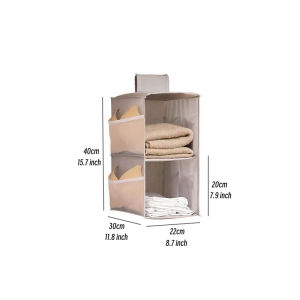 Hanging Clothing Storage Bag Hanging Wardrobe Organizer Bag Multi-Functional Household Multi-Layer Foldable Hanging Storage Bag