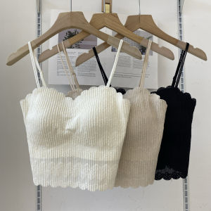 เสื้อกล้ามผ้าลูกไม้สไตล์ฝรั่งเศส G3377 ทรงเข้ารูป สายเดี่ยวแบบปรับได้ ดีไซน์หลังสวยงาม เสื้อกล้ามคอวี ทรงเข้ารูป สำหรับผู้หญิง