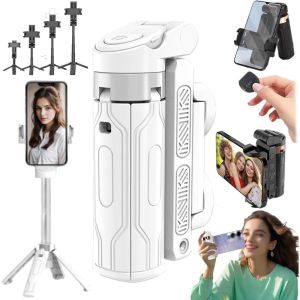 Selfie Stick Mini Extendable Phone Grip Tripod With Bluetooth Remote Shooting Vlog Video Pocket Size