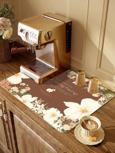 American Floral Silicon Drying Mat Kitchen Tablecloth Tea Table Tea Set Coaster Heat Resistant Oil Proof Water Absorbent Pad