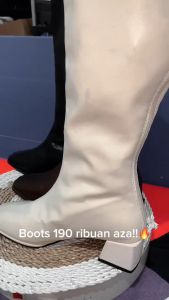 Sepatu Boots Panjang Flat wanita Fashion 236 Sepatukoleksi