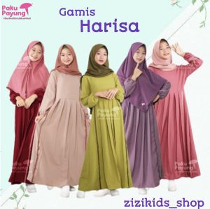 Gamis Anak Remaja Perempuan Muslim Harisa Series Paku Payung 3-12 Tahun