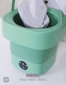 Fully Automatic Mini Portable Folding Washing Machine Smart Blue Light Timed Washing Machine Foldable Washing Machine