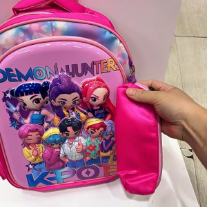 MODERNLUX Rumi Mira Zoey Kpop Backpack Large Capacity Ultra-Light Demon Hunters Backpack Durable Cartoon Girls Backpack Students Use