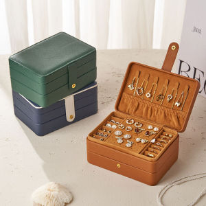 กล่องเก็บเครื่องประดับแบบพกพาที่เก็บเครื่องประดับมี2ชั้นกล่องเก็บเครื่องประดับ