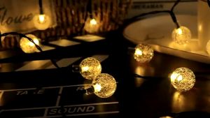 LIVING HOME Lampu Tumbler Anggur Rainbow  Panjang 35 Meter Pelindung Kabel Hitam Lampu Dekorasi Indoor Dan Outdoor Elegant