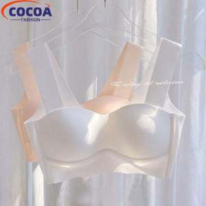 COCOAFashion เสื้อยืดหยักดันของผู้หญิงบราชุดชั้นในเซ็กซี่สำหรับขนาดพิเศษ Haffashion ชุดชั้นในสปอร์ตบรา