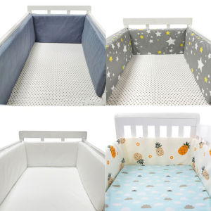 Baby Cotton Bumper Chichonera Infant Crib Cot Protector Newborn Bed Barrier Cushion Braid for Childrens Safety Bebe Cunas