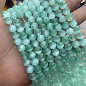 New Natural Cherry Blossom Powder/Mint Green Cat Eye Gypsum Stone Loose round Beads DIY Bracelet Necklace Accessories Semi-Finished Products