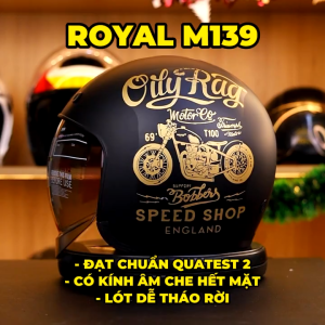 mũ bảo hiểm kính âm lót tháo rời chính hãng royal M139(ĐƯỢC CHỌN MÀU KÍNH)
