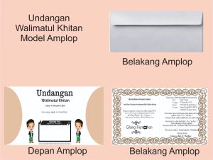 Undangan Walimatul Khitan | Undangan Khitan Amplop (50pcs) Ukuran 110x230mm