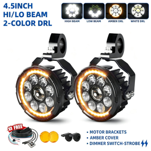 HL 4.5 inch Motorcycle LED Work Light Hi/ Lo Beam LED Auxiliary Lights Strobe 3500K 6500K For 4x4 Truck SUV 12V 24V offroad use