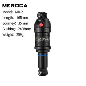 MEROCA MR-2 MTB Bike Air Shock Absorber 125/150/165/190mm Adjustable Air Pressure Aluminum Alloy Bicycle MTB Air Shock Absorber