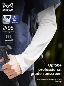 MiiOW | Mens Sunscreen Ice Sleeve Summer UV Protection Ice Silk Arm Cover Protective Sleeve New 2025 Nylon Material Youth And Couple Suitable