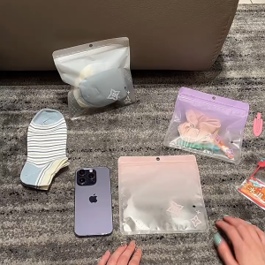 ( 10 Pcs ) Plastik Ziplock Gradasi | Plastik Klip Fancy Aksesories | Plastik Klip Ziplock Gradasi