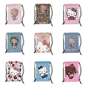 Adorable Portable Basketball Storage Bag KT Cat Series High Aesthetic Carry on Waterproof Dustproof Dual Strap Storage Pouch