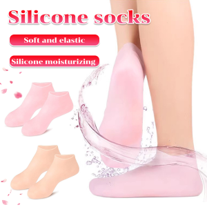 Klimo Silicone Moisturizing Gel Heel Socks: Foot Care Socks for Comfort