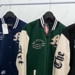Jaket Varsity Baseball Bordir Terbaru Branded Lokal Kualitas Distro THE MADE Morif Font Metal Bordir Depan Belakang Full Tag Label / Jaket Bomber Distro / Jaket Aesthetic Art Varsity