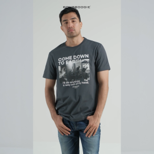 Bombboogie Kaos Pria Slimfit Lifty Dark Grey 12F34B4DG