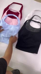 Women 2Pcs Halter Cross Back Yoga Set Padded Bra High Waist Peach-hip Lifting Shorts Gym Pilates Workout Fitness Outfit