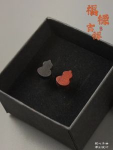 Elegant Wooden Gourd Stud Earrings 925 Silver Needle Small Design Simple Atmosphere Womens Fashion Jewelry Ear Accessories