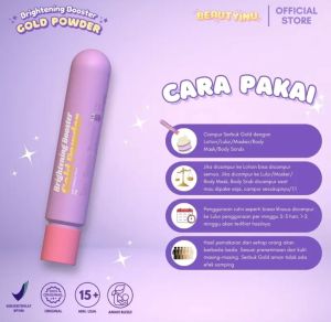 BEAUTYINU Brightening Booster Gold Powder Serbuk Pemutih Badan 25gr