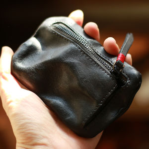 Retro Tannery Leather Wallet Womens New 2021 Faded Small Coin Purse Genuine Leather Zipper Mens Card Holder Youth Coin Bag