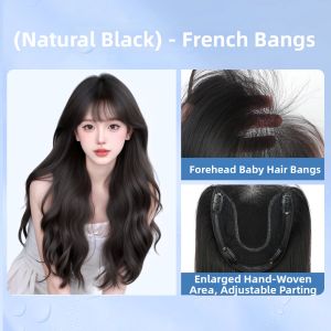 LOUIS FERRE | Natural Loose Waves Invisible Hairpiece Volume Addition Head Topper