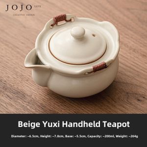 High-End Ceramic Handheld Tea Pot Single Piece Jingdezhen Ceramics for Brewing Tea Nordic Style Small Trend from China