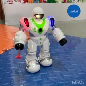 คลิกที่ปุ่มเพื่อเลือกหุ่นยนตร์ตำรวจ หุ่นยนตร์เดินได้ มีไฟ มีเสียง หุ่นยนตร์ของเล่น มี2สี รหัส0820