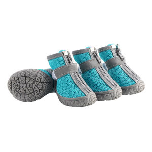 HamshMoc Dog Shoes: 4pcs Reflective Soft Dog Puppy Boots