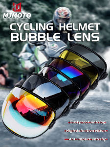 MJMOTO Retro Motorcycle Goggles Full Face Helmets Lens Glasses Motorbike Helmet Bubble Visor Lens Anti-UV Motocross Helmet Accessories Wear-resistant Non-slip