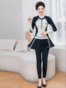 XTEP | Conservative Slimming Split Womens Swimsuit Long Sleeve Pant