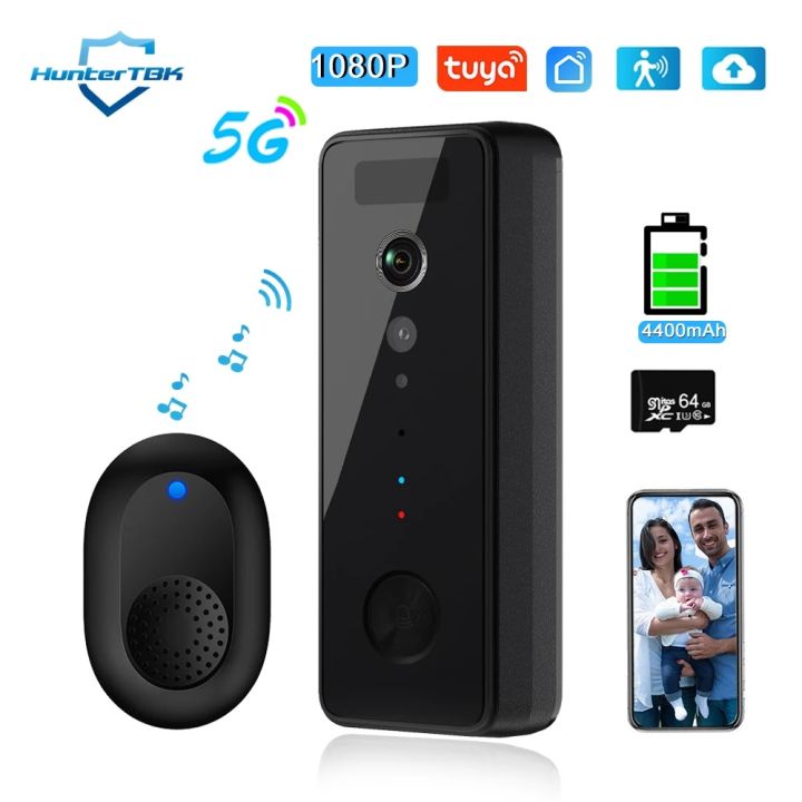 5G 2.4G WiFi Doorbell Camera 1080P Video Intercom Doorbell HD Night ...