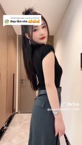 Áo Cotton Cổ Nel 3 Phân Dáng Ôm Chất Vải Mềm Mại Co Giãn Thoải Mái - LCXA240