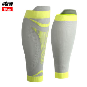 1Pair Sports Elastic Calf Compression Sleeves for Men & Women Footless Socks Leg Compression Support for Running Soccer Cycling