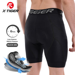 X-Tiger | X-TIGER Mens Cycling Underwear Shorts 5D Padded Sports Riding Bike Bicycle MTB Liner Shorts with Anti-Slip Leg Grips