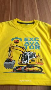 Baju Kaos Distro Anak Laki Laki Karakter Ekskavator Lucu Import Usia 1 - 10 Tahun - Hypelane - DTF