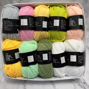 10 balls Milk Cotton Yarn 500g Knitting&Crochet Wool Cotton Yarn DIY Material Pack Hand-Knitted Sweater Bags Dolls Crafts Yarn