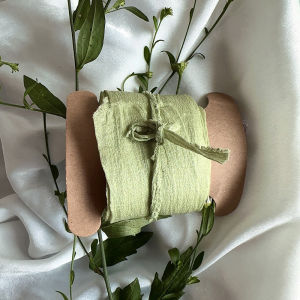 Silk Hand Tear Curled Edge Ribbon Chiffon Ribbon Wedding Invitation Holding Flower Binding Transparent Ribbon Scene Decoration